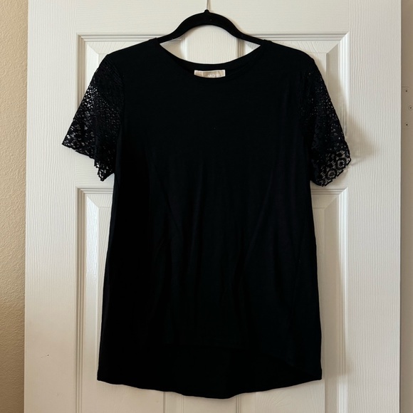 Michael Kors - Lace Sleeve Tee - Picture 1 of 5